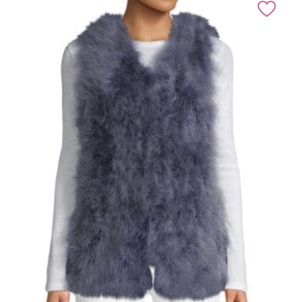 Real ostrich feather jacket
